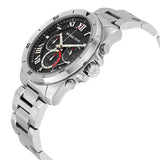 Buy Shop Michael Kors Brecken Chronograph Quartz Black Dial Silver Steel Strap Watch For Men - MK8438 USA Online