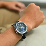 Buy Shop Michael Kors Brecken Chronograph Blue Dial Blue Rubber Strap Watch For Men - MK8923 USA Online