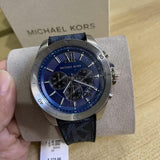 Buy Shop Michael Kors Brecken Chronograph Blue Dial Blue Rubber Strap Watch For Men - MK8923 USA Online