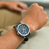 Buy Shop Michael Kors Brecken Chronograph Blue Dial Blue Rubber Strap Watch For Men - MK8923 USA Online