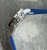 Buy Shop Michael Kors Brecken Chronograph Blue Dial Two Tone PVC Strap Watch For Men - MK8950 USA Online