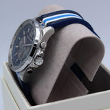 Buy Shop Michael Kors Brecken Chronograph Blue Dial Two Tone PVC Strap Watch For Men - MK8950 USA Online
