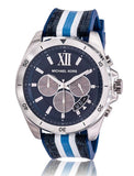 Buy Shop Michael Kors Brecken Chronograph Blue Dial Two Tone PVC Strap Watch For Men - MK8950 USA Online