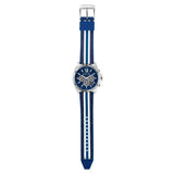 Buy Shop Michael Kors Brecken Chronograph Blue Dial Two Tone PVC Strap Watch For Men - MK8950 USA Online