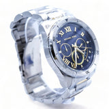 Buy Shop Michael Kors Brecken Chronograph Blue Dial Two Tone Steel Strap Watch For Men - MK8437 USA Online