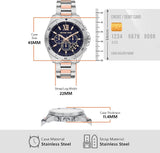 Buy Shop Michael Kors Brecken Chronograph Blue Dial Two Tone Steel Strap Watch For Men - MK9065 USA Online