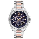Buy Shop Michael Kors Brecken Chronograph Blue Dial Two Tone Steel Strap Watch For Men - MK9065 USA Online