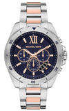Buy Shop Michael Kors Brecken Chronograph Blue Dial Two Tone Steel Strap Watch For Men - MK9065 USA Online