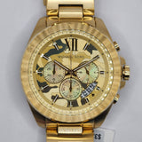 Buy Shop Michael Kors Brecken Chronograph Gold Dial Gold Steel Strap Watch For Men - MK8934 USA Online