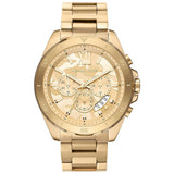 Buy Shop Michael Kors Brecken Chronograph Gold Dial Gold Steel Strap Watch For Men - MK8934 USA Online