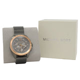 Buy Shop Michael Kors Brecken Chronograph Grey Dial Silver Mesh Strap Watch For Men - MK8868 USA Online