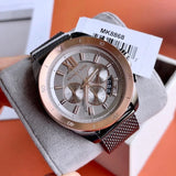 Buy Shop Michael Kors Brecken Chronograph Grey Dial Silver Mesh Strap Watch For Men - MK8868 USA Online