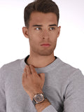 Buy Shop Michael Kors Brecken Chronograph Grey Dial Silver Mesh Strap Watch For Men - MK8868 USA Online