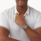 Buy Shop Michael Kors Brecken Chronograph Grey Dial Silver Mesh Strap Watch For Men - MK8868 USA Online