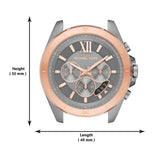 Buy Shop Michael Kors Brecken Chronograph Grey Dial Silver Mesh Strap Watch For Men - MK8868 USA Online
