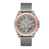 Buy Shop Michael Kors Brecken Chronograph Grey Dial Silver Mesh Strap Watch For Men - MK8868 USA Online
