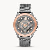 Buy Shop Michael Kors Brecken Chronograph Grey Dial Silver Mesh Strap Watch For Men - MK8868 USA Online