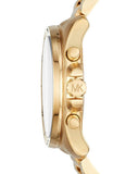 Buy Shop Michael Kors Brecken Chronograph Quartz Black Dial Gold Steel Strap Watch For Men - MK8481 USA Online