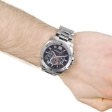 Buy Shop Michael Kors Brecken Chronograph Quartz Black Dial Silver Steel Strap Watch For Men - MK8438 USA Online