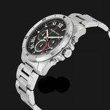 Buy Shop Michael Kors Brecken Chronograph Quartz Black Dial Silver Steel Strap Watch For Men - MK8438 USA Online