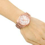 Buy Shop Michael Kors Brecken Chronograph Quartz Rose Gold Dial Rose Gold Steel Strap Watch For Women - MK6367 USA Online