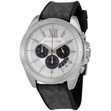Buy Shop Michael Kors Brecken Chronograph Silver Dial Grey Leather Strap Watch For Men - MK8922 USA Online