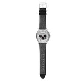 Buy Shop Michael Kors Brecken Chronograph Silver Dial Grey Leather Strap Watch For Men - MK8922 USA Online