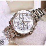 Buy Shop Michael Kors Brecken Chronograph Silver Dial Silver Steel Strap Watch For Women - MK8562 USA Online