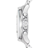 Buy Shop Michael Kors Brecken Chronograph Silver Dial Silver Steel Strap Watch For Women - MK8562 USA Online