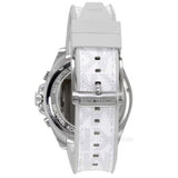 Buy Shop Michael Kors Brecken Chronograph Silver Dial White Leather Strap Watch For Men - MK8949 USA Online