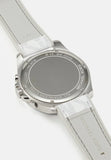 Buy Shop Michael Kors Brecken Chronograph Silver Dial White Leather Strap Watch For Men - MK8949 USA Online