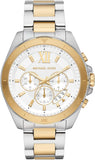 Buy Shop Michael Kors Brecken Chronograph White Dial Two Tone Steel Strap Watch For Men - MK9064 USA Online
