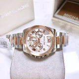 Buy Shop Michael Kors Brecken Chronograph White Dial Two Tone Steel Strap Watch For Women - MK6368 USA Online