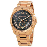Buy Shop Michael Kors Brecken Chronograph Analog Black Dial Rose Gold Steel Strap Watch For Women - MK8563 USA Online