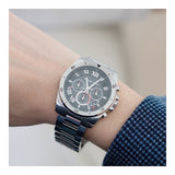 Buy Shop Michael Kors Brecken Chronograph Quartz Black Dial Silver Steel Strap Watch For Men - MK8438 USA Online