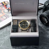 Buy Shop Michael Kors Brecken Quartz Black Dial Silver Mesh Strap Watch For Men - MK8961 USA Online