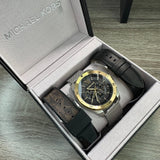 Buy Shop Michael Kors Brecken Quartz Black Dial Silver Mesh Strap Watch For Men - MK8961 USA Online