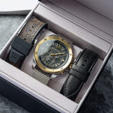 Buy Shop Michael Kors Brecken Quartz Black Dial Silver Mesh Strap Watch For Men - MK8961 USA Online