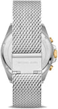 Buy Shop Michael Kors Brecken Quartz Black Dial Silver Mesh Strap Watch For Men - MK8961 USA Online