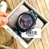 Buy Shop Michael Kors Briar Blue Dial Blue Steel Strap Watch For Women - MK6468 USA Online
