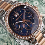 Buy Shop Michael Kors Brinkley Blue Dial Two Tone Steel Strap Watch for Women - MK6205 USA Online