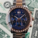 Buy Shop Michael Kors Brinkley Blue Dial Two Tone Steel Strap Watch for Women - MK6205 USA Online