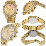 Michael Kors Brinkley Diamonds Gold Dial Gold Steel Strap Watch for Women - MK6187