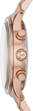 Buy Shop Michael Kors Brinkley Rose Gold Dial Rose Gold Steel Strap Watch for Women - MK6204 USA Online