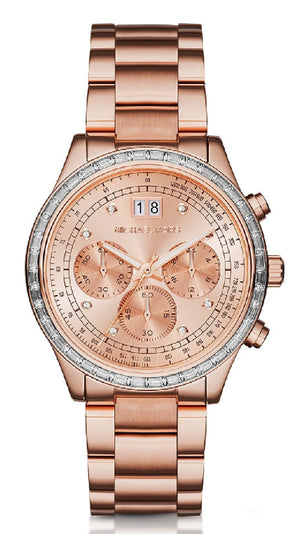 Buy Shop Michael Kors Brinkley Rose Gold Dial Rose Gold Steel Strap Watch for Women - MK6204 USA Online