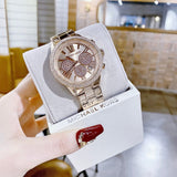 Buy Shop Michael Kors Bryn Chronograph Rose Gold Dial Rose Gold Steel Strap Watch For Women - MK7200 USA Online
