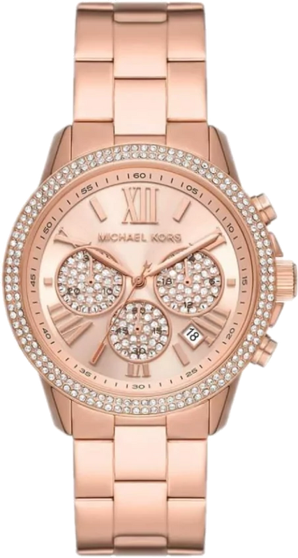 Buy Shop Michael Kors Bryn Chronograph Rose Gold Dial Rose Gold Steel Strap Watch For Women - MK7200 USA Online