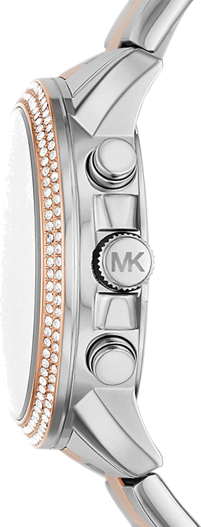 Buy Shop Michael Kors Bryn Pavé White Dial Two Tone Steel Strap Watch For Women - MK7201 USA Online