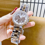 Buy Shop Michael Kors Bryn Pavé White Dial Two Tone Steel Strap Watch For Women - MK7201 USA Online