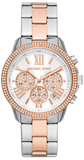Buy Shop Michael Kors Bryn Pavé White Dial Two Tone Steel Strap Watch For Women - MK7201 USA Online